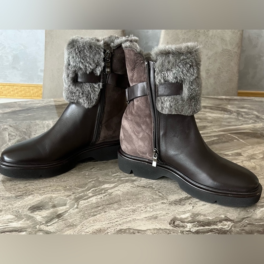 Fabiana Phillipi Fur Ankle Boots NWOT